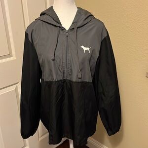 Victoria’s Secret PINK Anorak Windbreaker Black/Gray